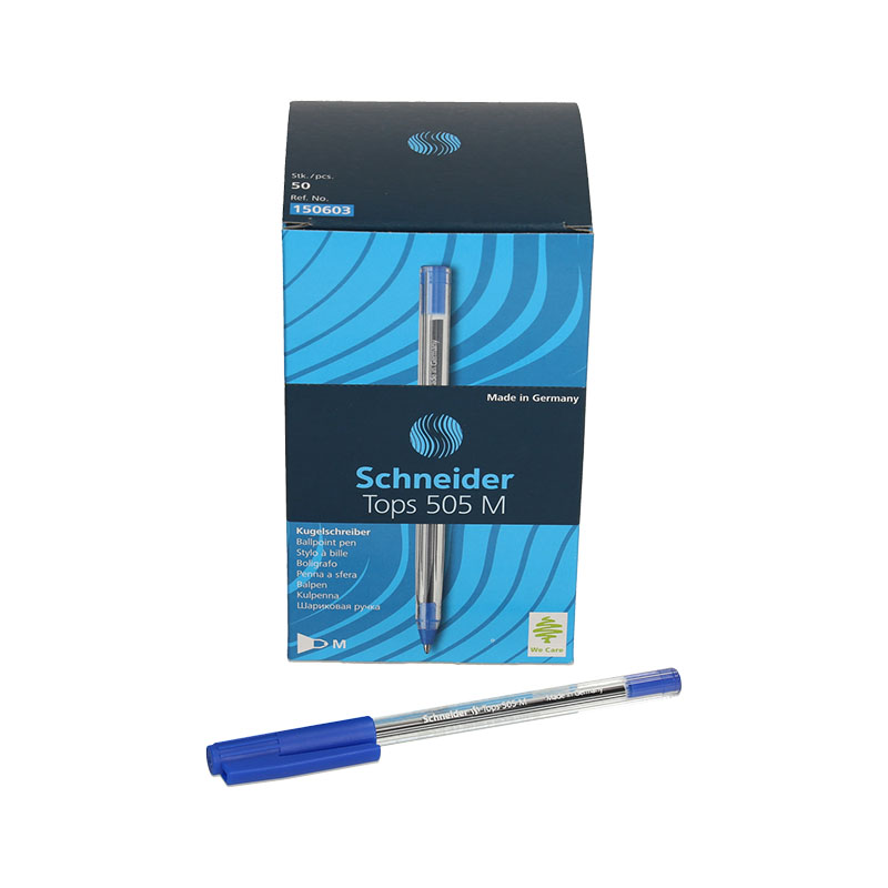 Paquet-de-50-stylos-bleu-Schneider-TOPS-505M-PF