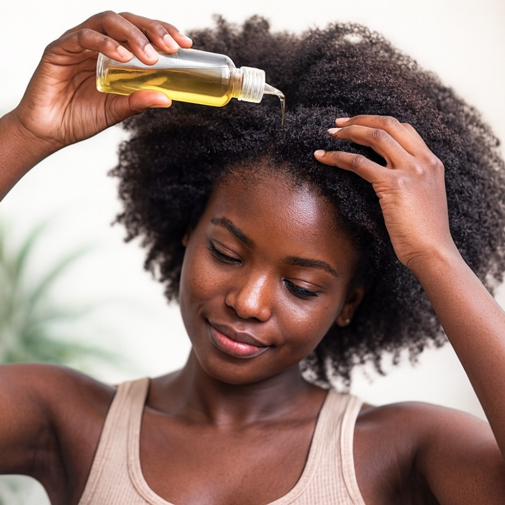 Utilisation de l’huile sur le cheveux