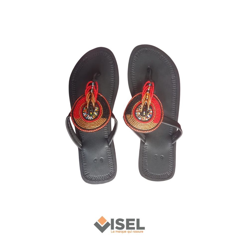 Sandales Massai_Rouge noire