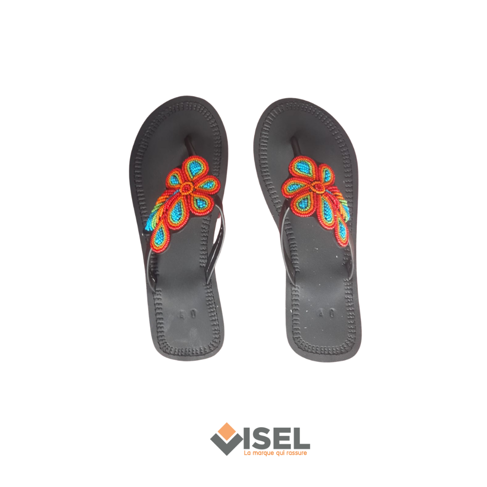 Sandales Massai_Rouge_Bleu